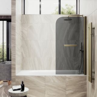 Шторка на ванну MaybahGlass MGV-791-2 80см бронза